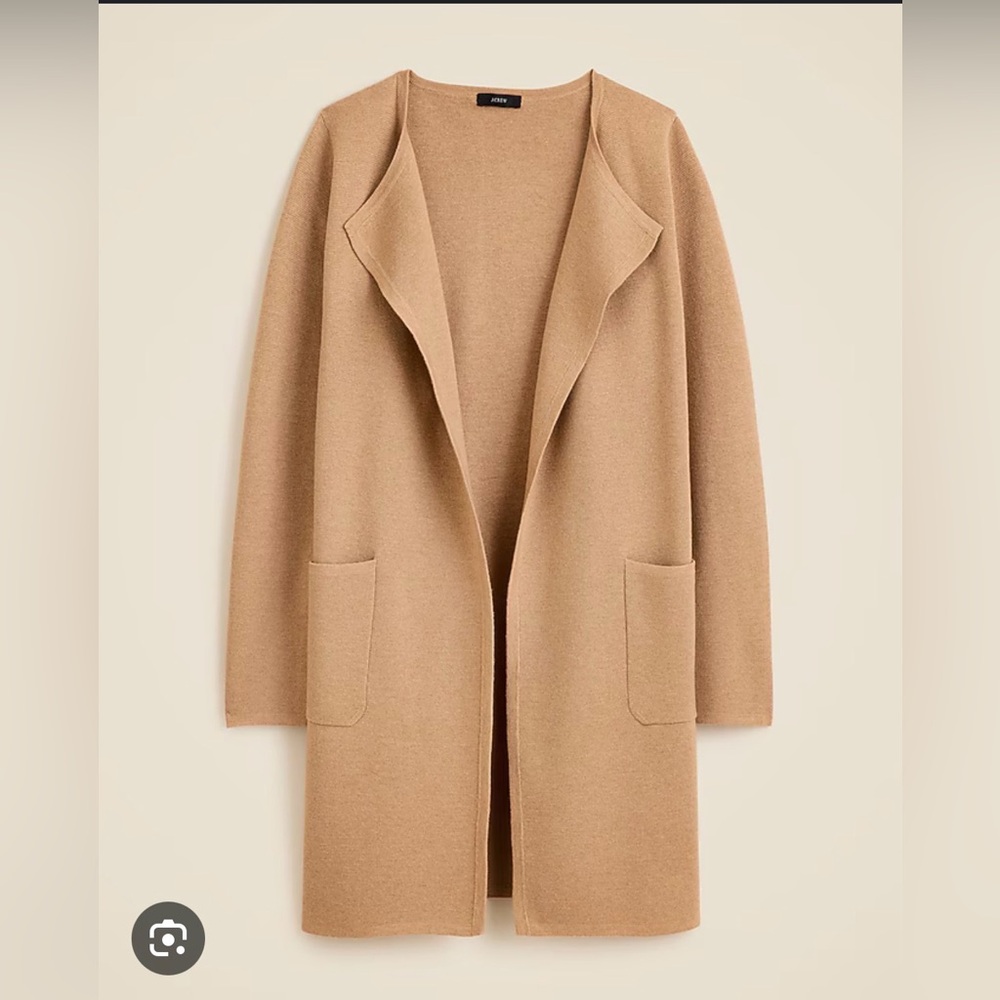 J Crew Juliette Collarless Sweater Blazer